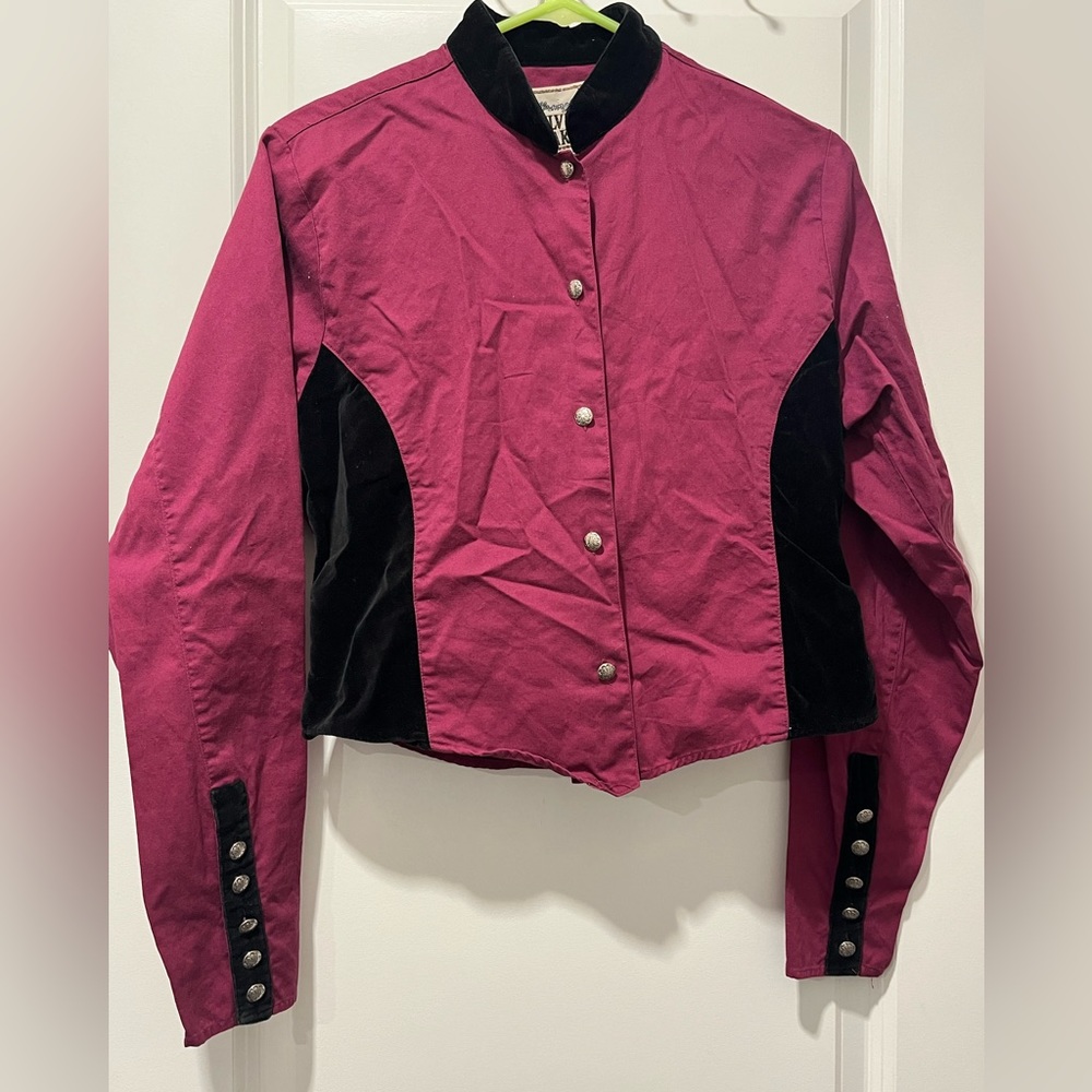 Vintage velvet/pink military style Wrangler